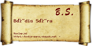 Bódis Sára névjegykártya